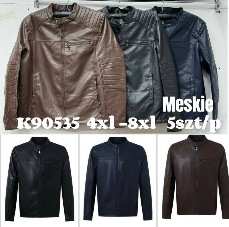 Kurtka męska skórzana Roz 4XL-8XL, 1 Kolor Paczka 5 szt